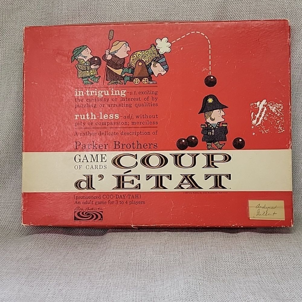 Vintage 1966 COUP D’ ETAT Game‎ Of Cards Parker Brothers Nice Condition